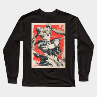 Vintage Japanese Manga Moon Long Sleeve T-Shirt